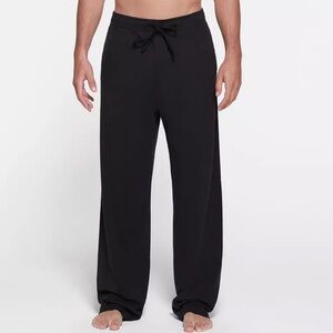 NWT Skims Men's Black Jersey Lounge Pants new straight leg black